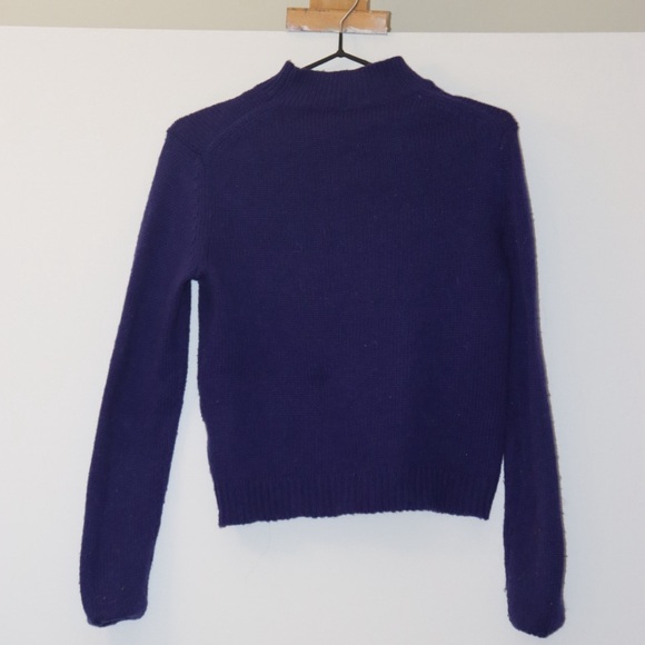 EUC Uniqlo Navy Blue Cropped Sweater Size XS - Picture 4 of 6
